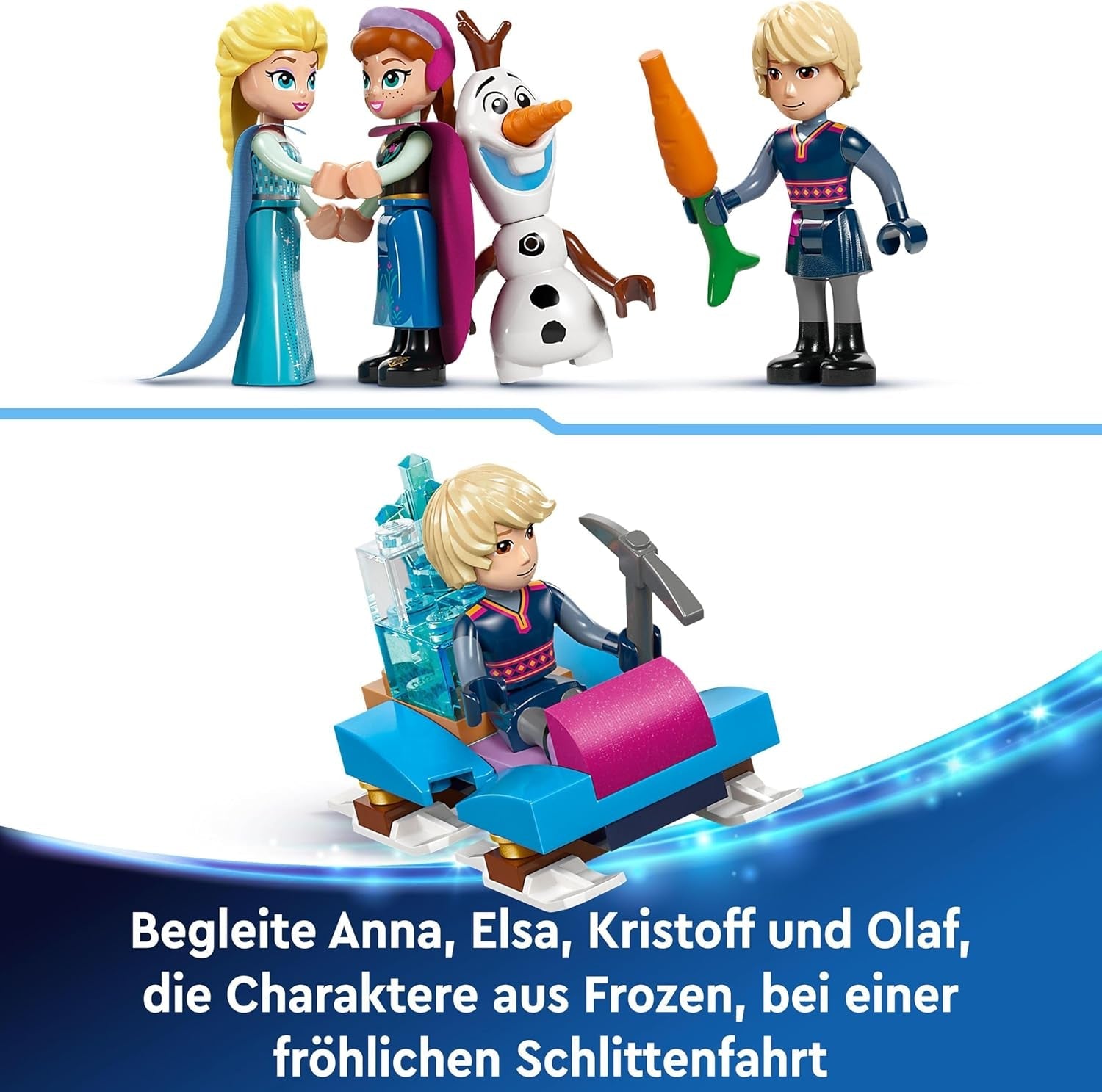 LEGO Ç€ Disney Frozen Elsa téli palotája, építő- és játszókészlet gyerekeknek modellpalotával, ELSA és Anna minifigurákkal, ajándék lányoknak, fiúknak és filmrajongóknak 6 éves kortól 43244 Építőkészletek Besuche den LEGO-Store