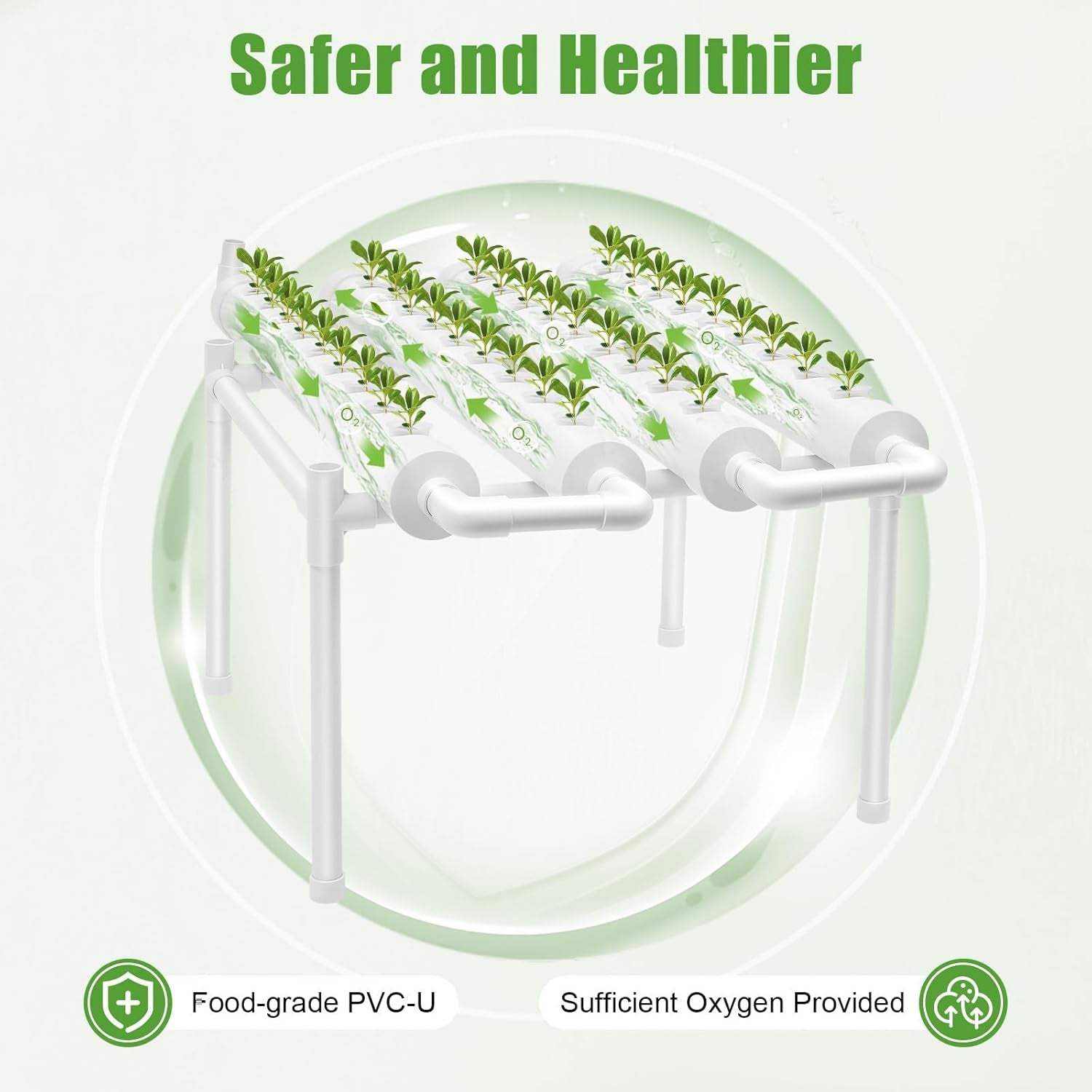3 rétegű hidroponikus termesztőkészlet 108 ültetési hely Hidroponikus talajmentes növénytermesztő rendszerek Hidroponikus növénytermesztő rendszer csövekben zöldségekhez (egyrétegű, 36 lyukkal)