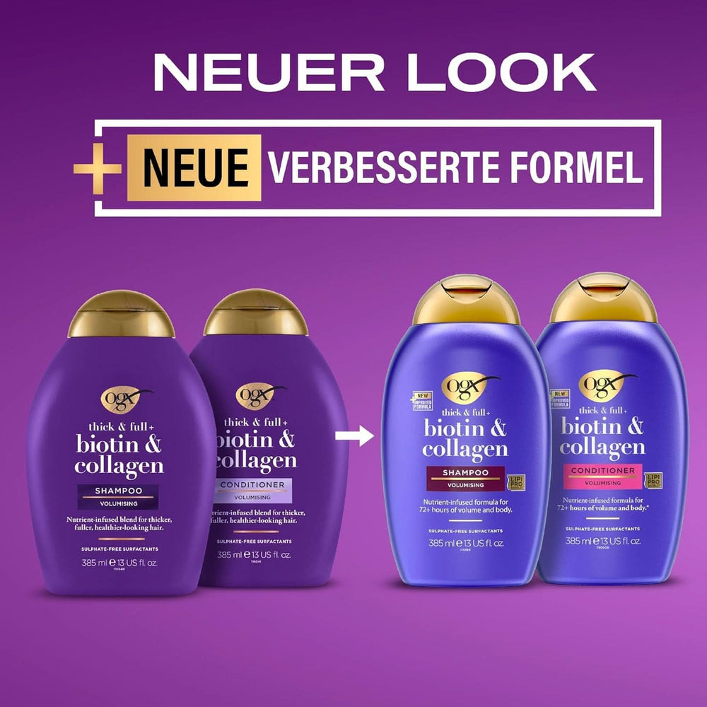 OGX Biotin és kollagén sampon, 385 ml Zuhany és fürdő Naty Shop