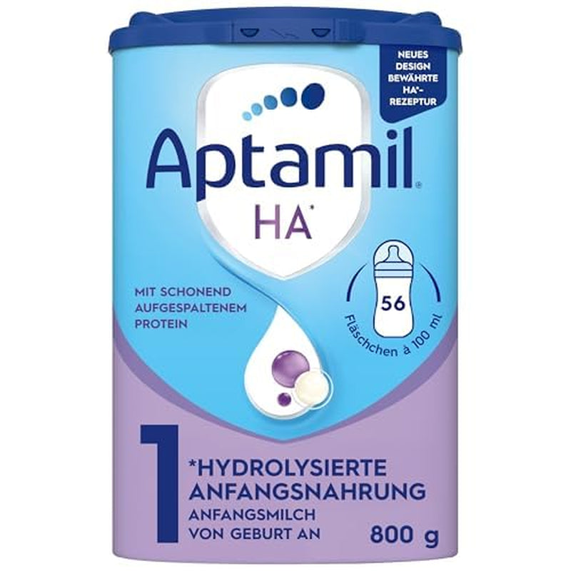 Aptamil HA 1 - Születéstől csecsemőtápszer, DHA-val, laktózmentes, pálmaolaj mentes, bébiétel, tejpor, 1 x 800 g