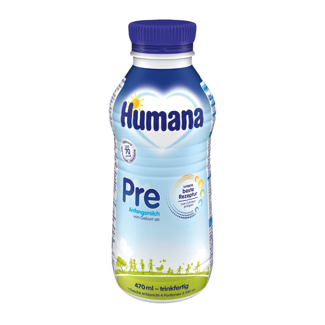 Humana PRE csecsemőtej, fogyasztásra kész, 470 ml-es flakon