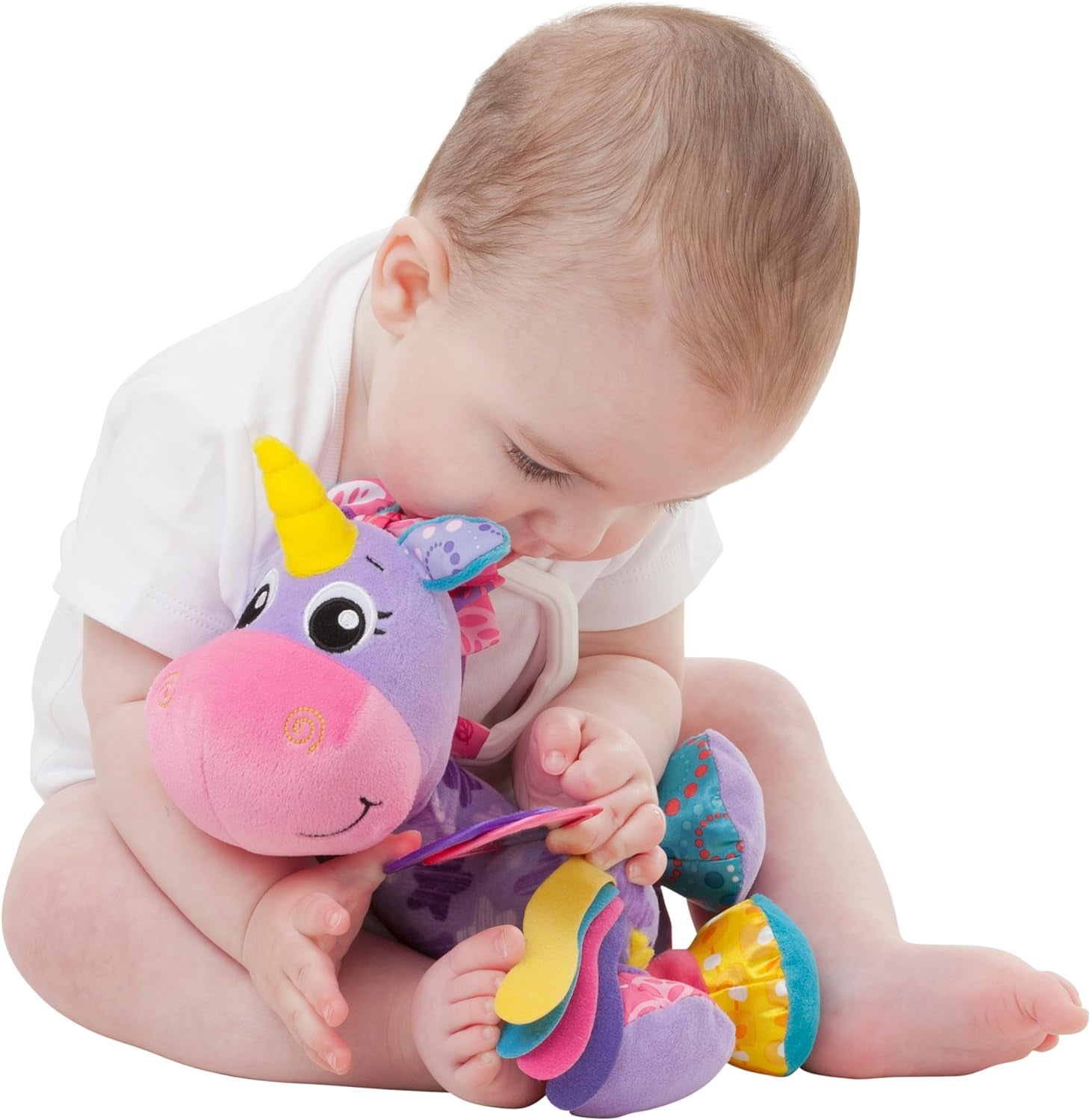 Playgro activity friend unicorn Stella, remorcă pentru cărucior, de la 0 luni, roz/violet, 40183 Jucarii Bebe Naty Shop