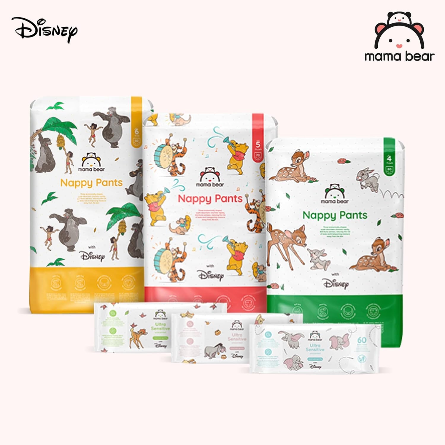 Amazon márka: Mama Bear Disney pelenkák, 5-ös méret (12-17 kg) - Havi doboz, fehér, 140 darab (2 70 darabos csomag)