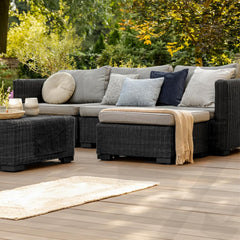 65M Kunststoff Rattan Reparaturmaterial, Flach Gewebtes Pe-Rattan Mit Webwerkzeug Für Outdoor Möbel, Garten, Terrasse, Rattan-Stuhl, Tisch, Sitzbank Sehr Langlebig, Schwarz
