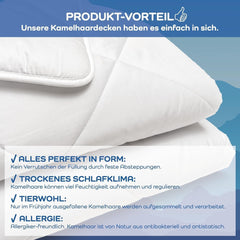 Exkluzív paplan, teveszőr, fehér, 200 X 200 cm Paplanok és paplanok Naty Shop