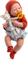 jc toys- Muñeca La Newborn recién nacida de 38 cm, de vinilo Suave, colección Nature, Con ropa floral, chupete y Peluche, niña, desinada en España por Berenguer, +2 años