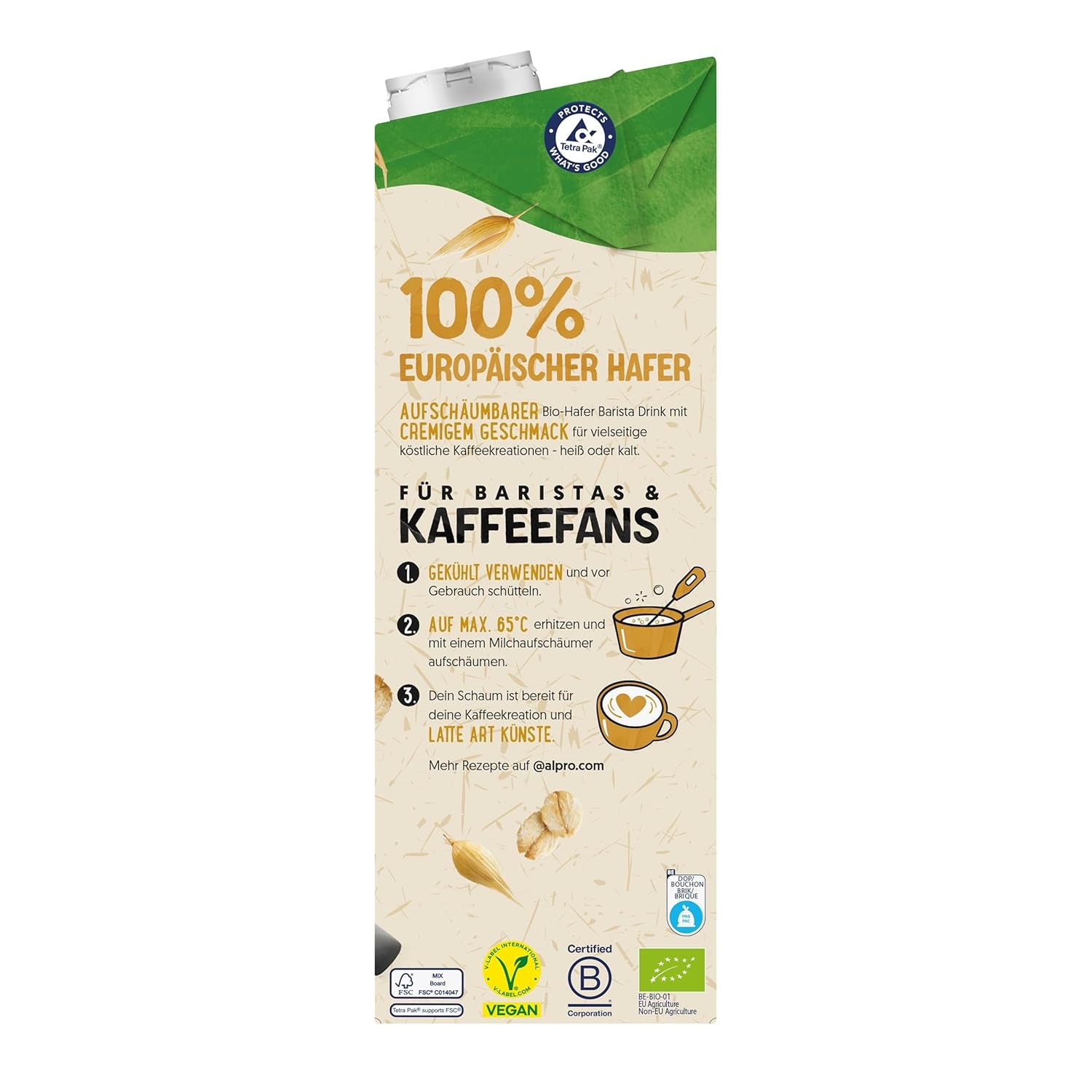 Alpro Bio Barista Haferdrink – 8 x 1 l