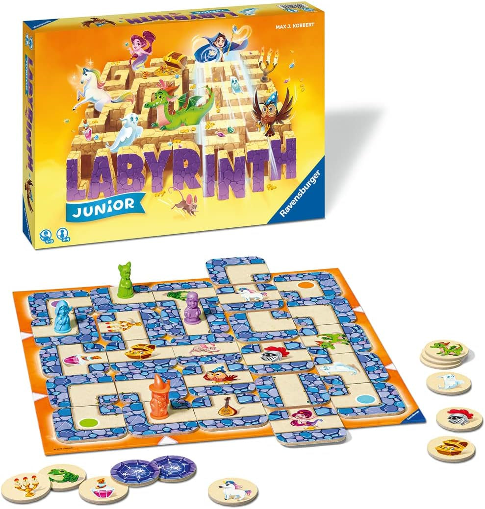 Ravensburger Gyermekjáték 20847 - Junior Labyrinth - Családi klasszikus kisgyermekek számára, Játék 4 éves kortól - Társasjáték 2-4 játékos számára, Junior Edition