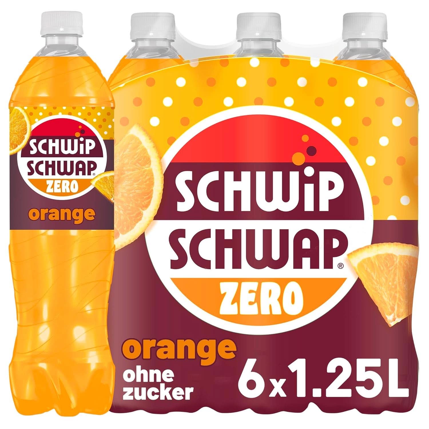 Schwip Schwap Zero Orange, narancs ízű üdítő, készlet 6 x 1,25 liter Alkoholmentes italok Naty Shop Új verzió