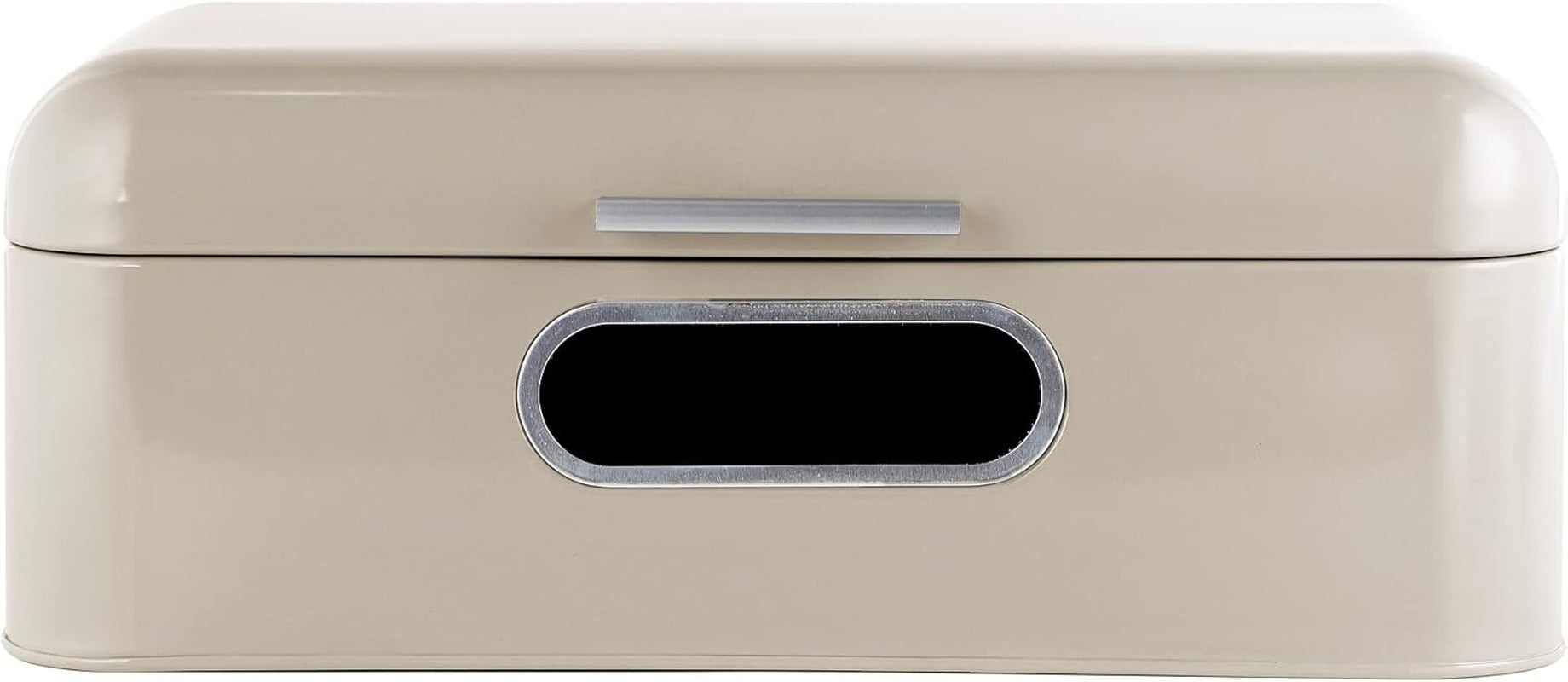 ECHTWERK coș metalic retro pentru pâine cu fereastră de vizualizare și capac, set de 3 cutii de depozitare elegante, capacitate 1,4 litri, roșu Cutii depozitare alimente Naty Shop Smântână Fereastră unică mare Singur