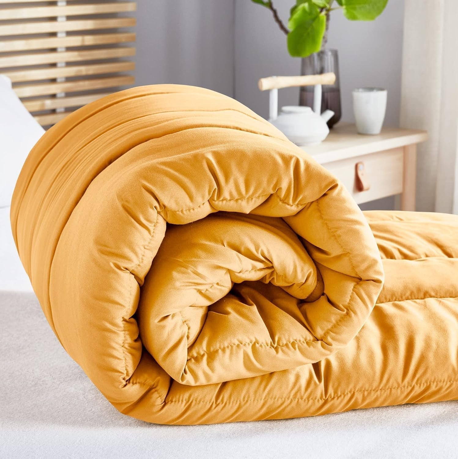 Pikolin Home - Kifordítható paplan 300 G - Kéttónusú Nordic töltet - Ágyhoz 90 - kényelmes, meleg, légáteresztő, Mályva, 150 X 220 Cm Paplanok és paplanok Naty Shop