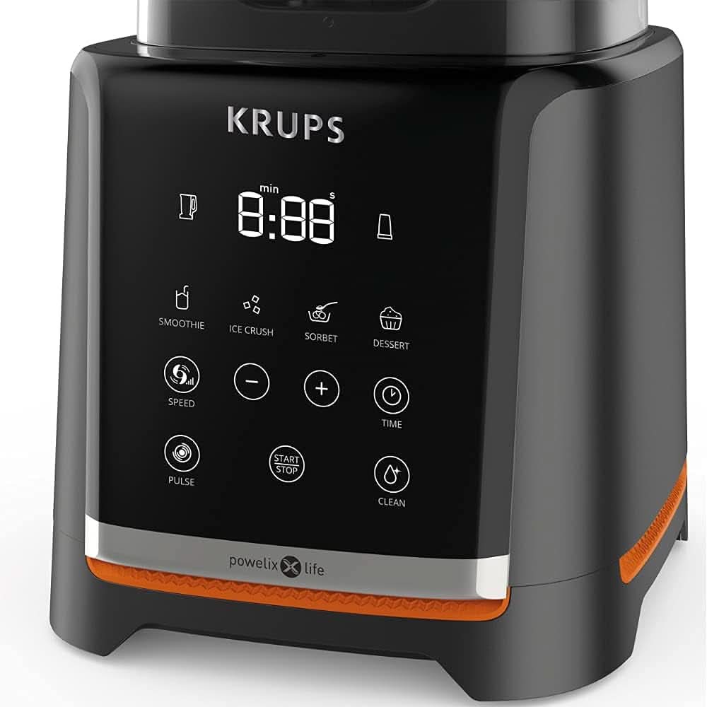 Krups Highspeed - állókeverő Infinymix KB9158 | 1600 W | 5 Automatikus programok + Manuális Einstellung | Tritanbehälter | Incl. Rezeptheft | Turmixok, turmixok, tört jég | Schwarz Kitchen Naty Shop