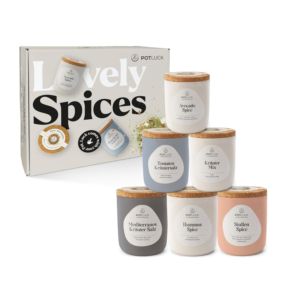 Potluck | Salad Lover 6er készlet | Gewürzmischungen im Keramiktopf | Vegán, gluténmentes és természetes alapanyagokból