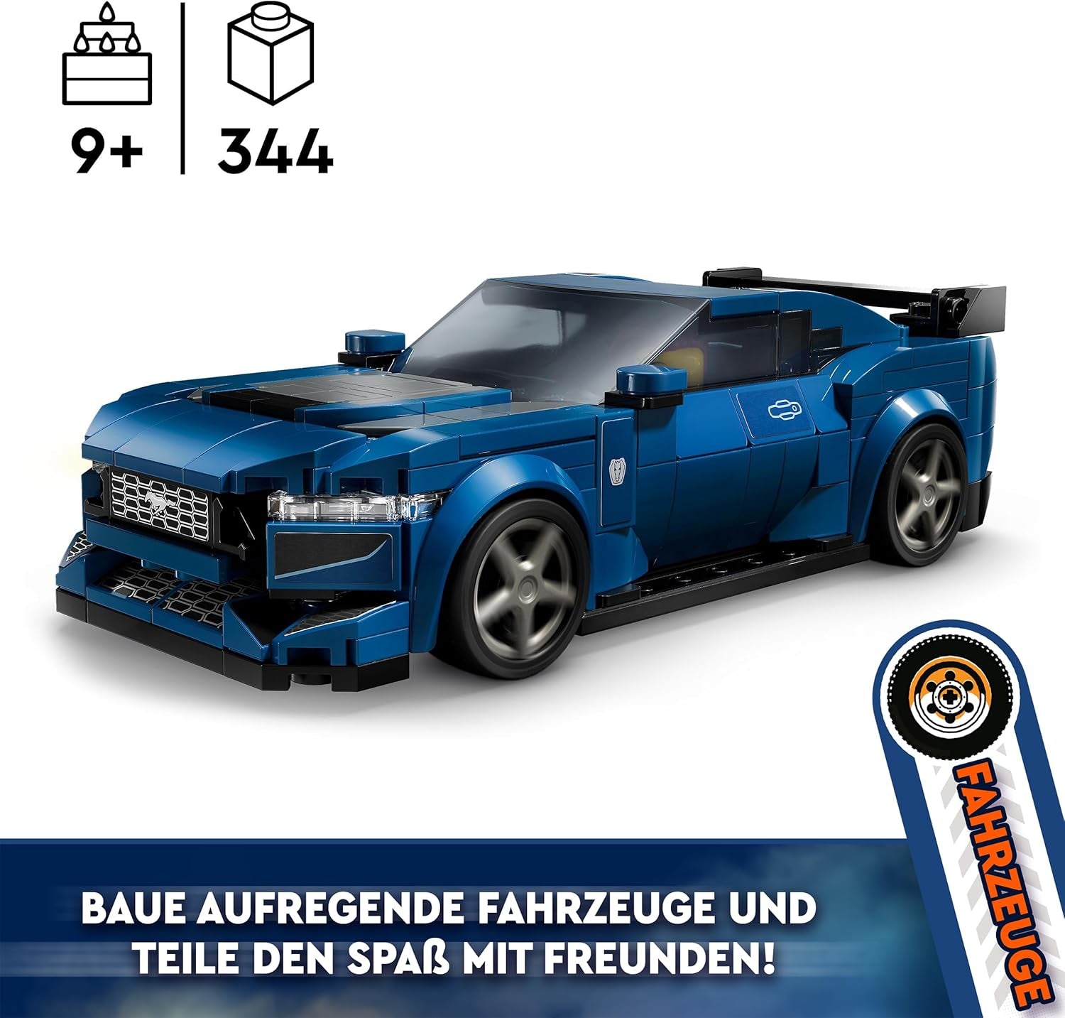 LEGO Speed Champions Ford Mustang Dark Horse Sportautó Minifigurák Autós játék gyerekeknek építeni, játszani és bemutatni, ajándék fiúknak, lányoknak és autórajongóknak 9 éves 76920 építőkészletek Besuche den LEGO-Store