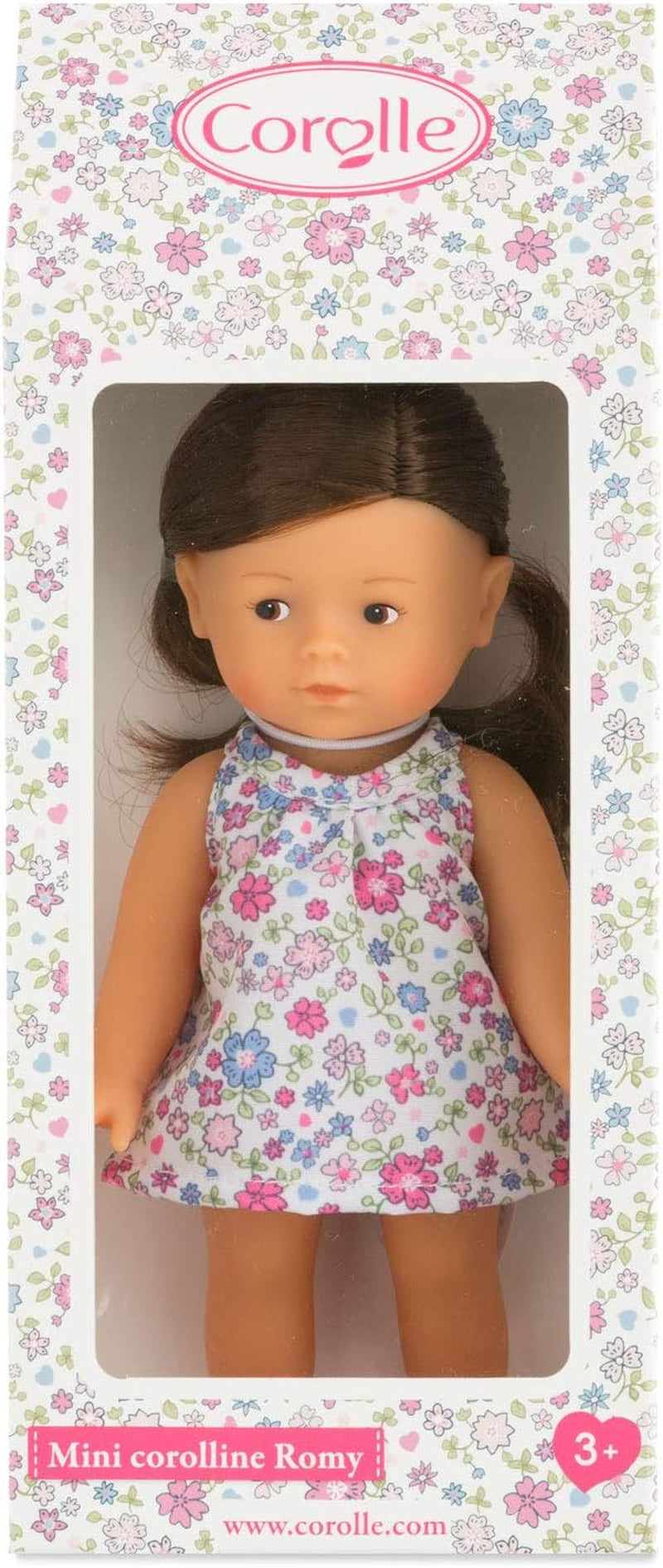 Corolle 9000240020 - Romy brunett Les Trends Mini Corolline 20 cm, francia baba bájjal és vanília illattal, 20 cm
