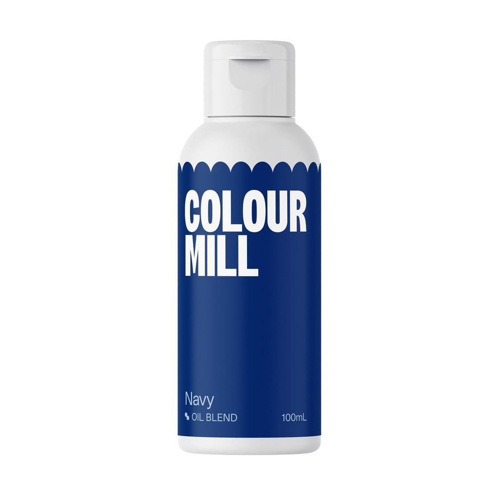 Colorant alimentar pe bază de ulei Colour Mill Blend, culoare bleumarin - Colorant alimentar pentru ciocolată, fondant, brioșe, prăjituri, copt, macaroane - Colorant alimentar pentru decorarea torturilor - 100 ml