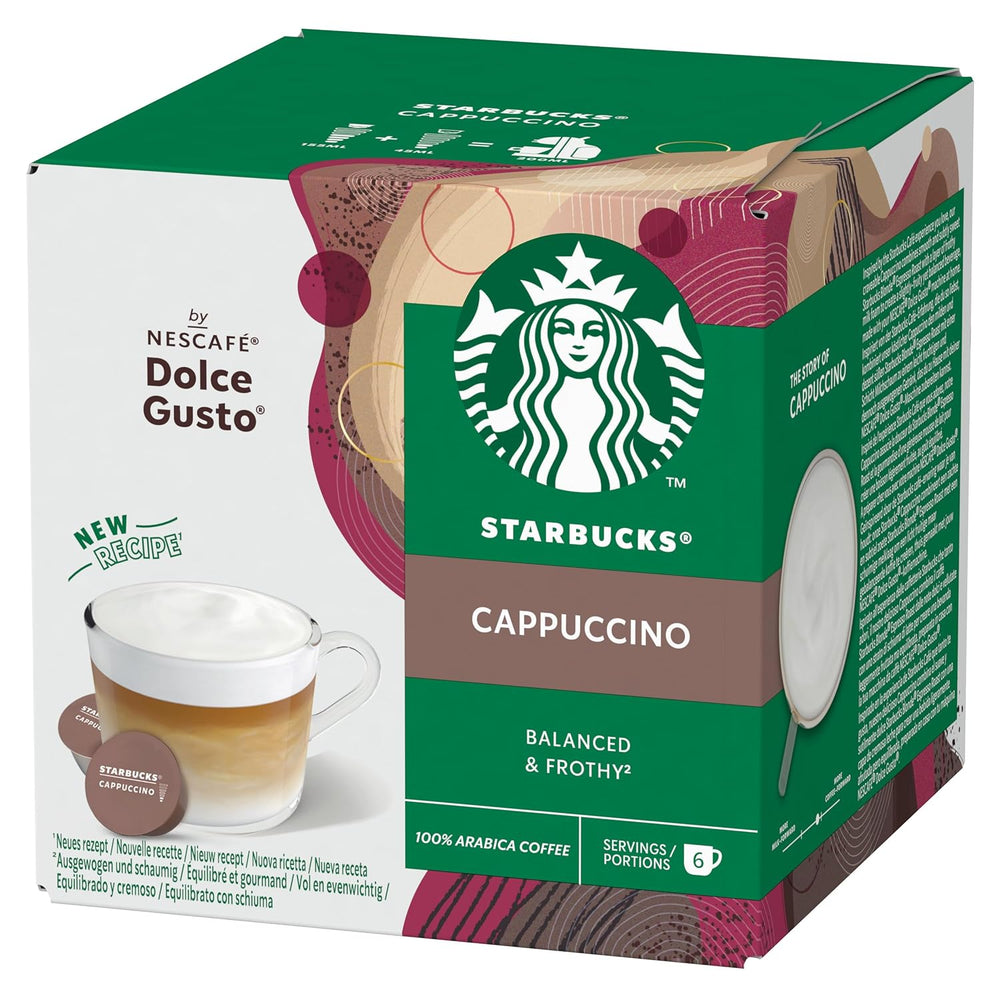 STARBUCKS Cappuccino by Nescafé Dolce Gusto Kaffeekapseln 6 x 12 (72 Kapseln)