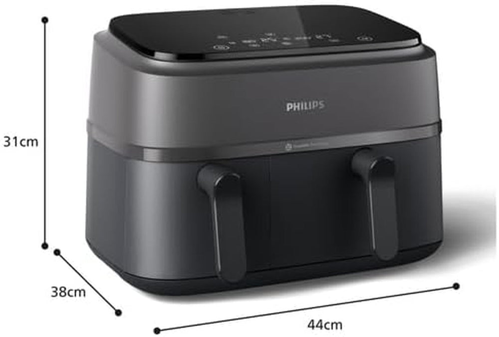Philips Airfryer Dual Basket 3000 Series, 9 liter, 2 kosár, 2 edény egyszerre, Rapidair technológia plusz forró levegős készülékek Naty Shop