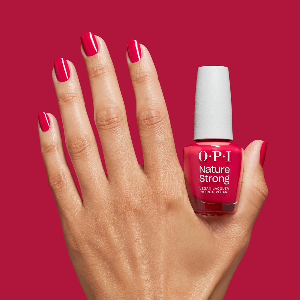 OPI Nature Strong Berry Pickin' Season - Piros körömlakk - Intenzív ragyogás és 7 napos tartás | Tartós szín a körmöknek | 15 ml