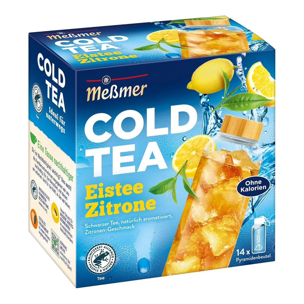 Meßmer Cold Tea Sommer-Beere | 14 pliculețe piramidale | Fără gluten | Fără lactoză | Vegan