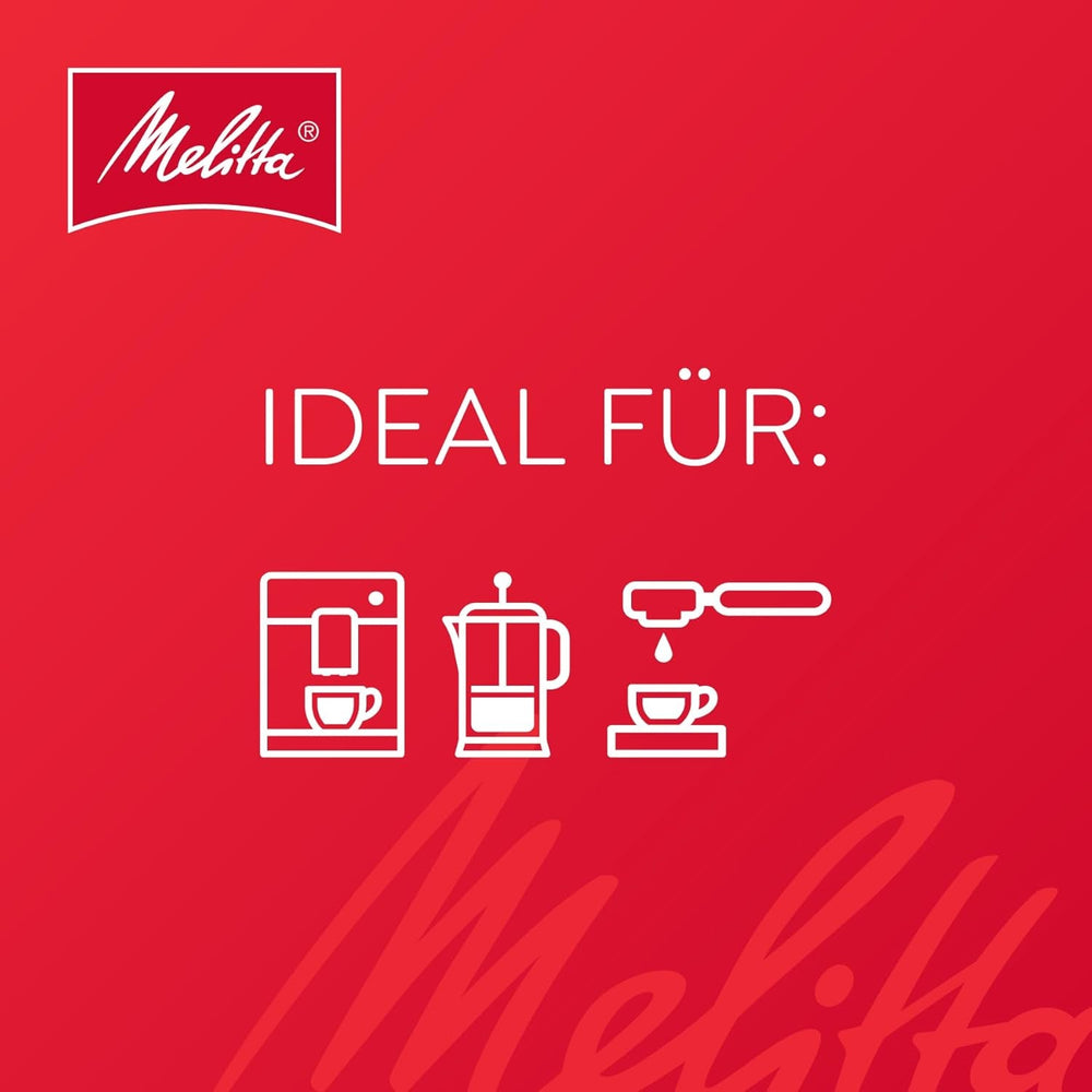 Melitta Barista Classic Espresso, Ganze Kaffee-Bohnen 1kg, ungemahlen, Kaffeebohnen für Kaffee-Vollautomat, kräftige Röstung, Stärke 5, (Verpackung kann variieren)