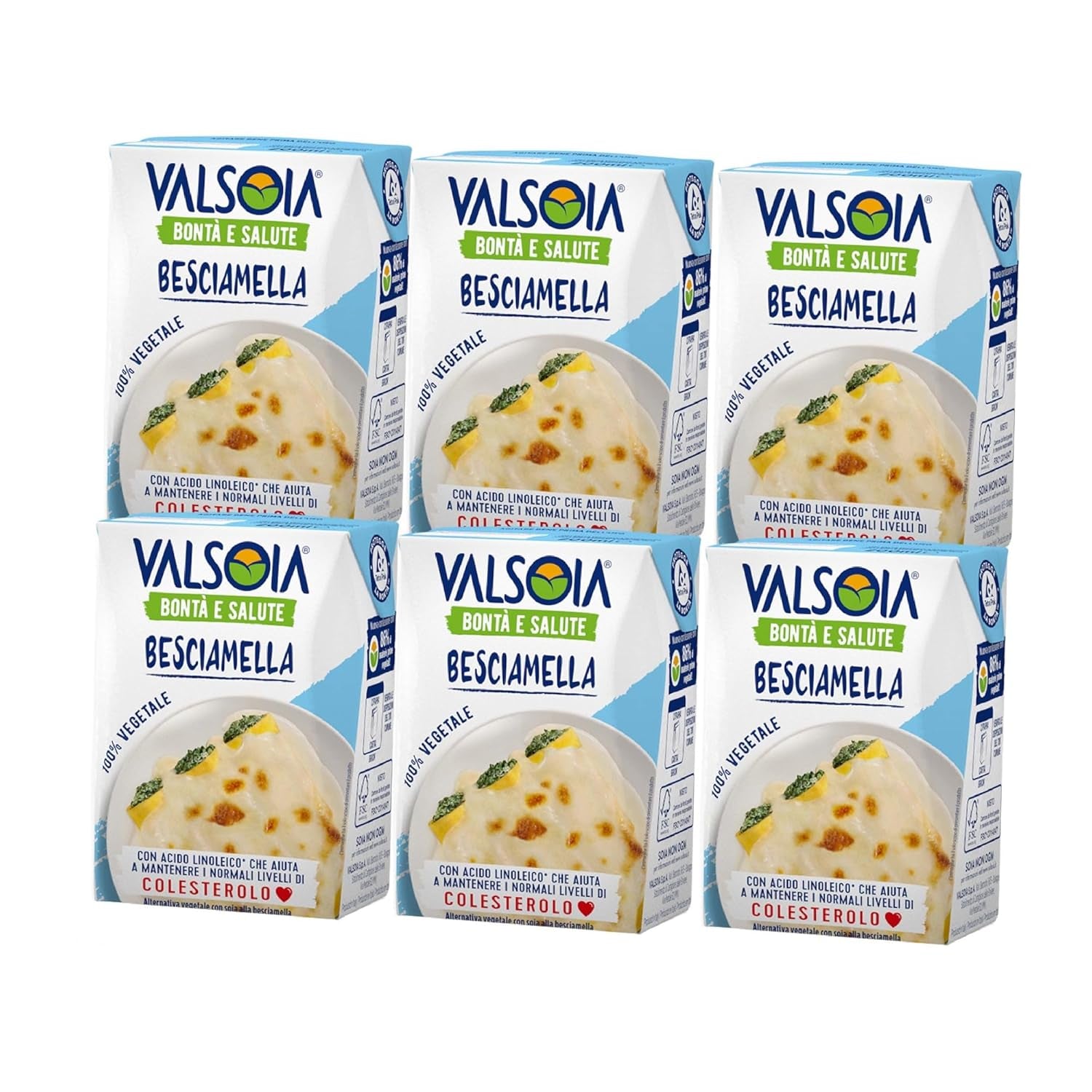 Béchamel kondicionáló, Laktózmentes Béchamel, Sokoldalú főzésben, Ideális vegánoknak és vegetáriánusoknak, 6 x 200 ml