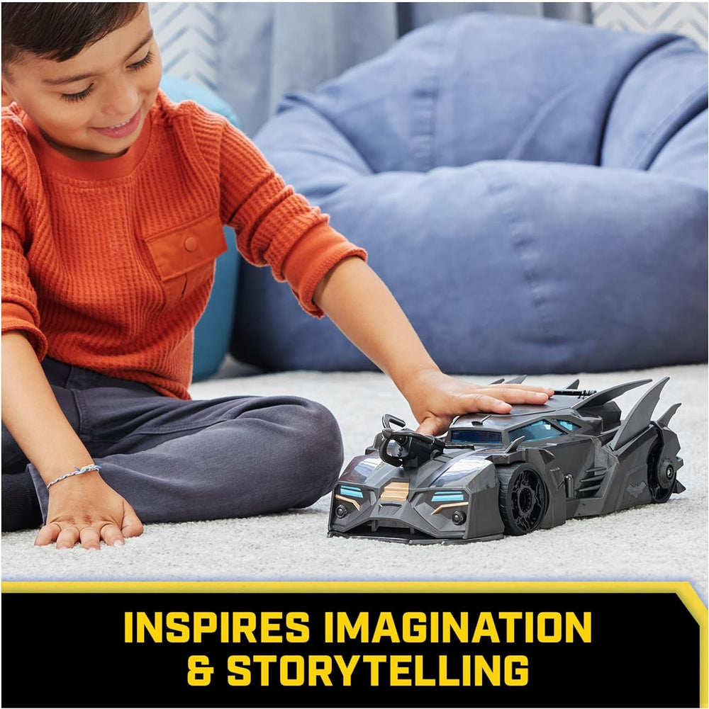 DC Comics Batman offroad denevérmobil katapulttal, kapaszkodóhoroggal és rácscellával hátul, beleértve a 10 cm-es Batman figurát szuperhősrajongók számára 4 éves kortól akciófigurák Naty Shop