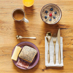 MÄSER 931951 Bel Tempo II, set de veselă pentru 6 persoane cu aspect vintage modern, serviciu de cină cu 12 piese, pictat manual în nuanța violet Berry, ceramică