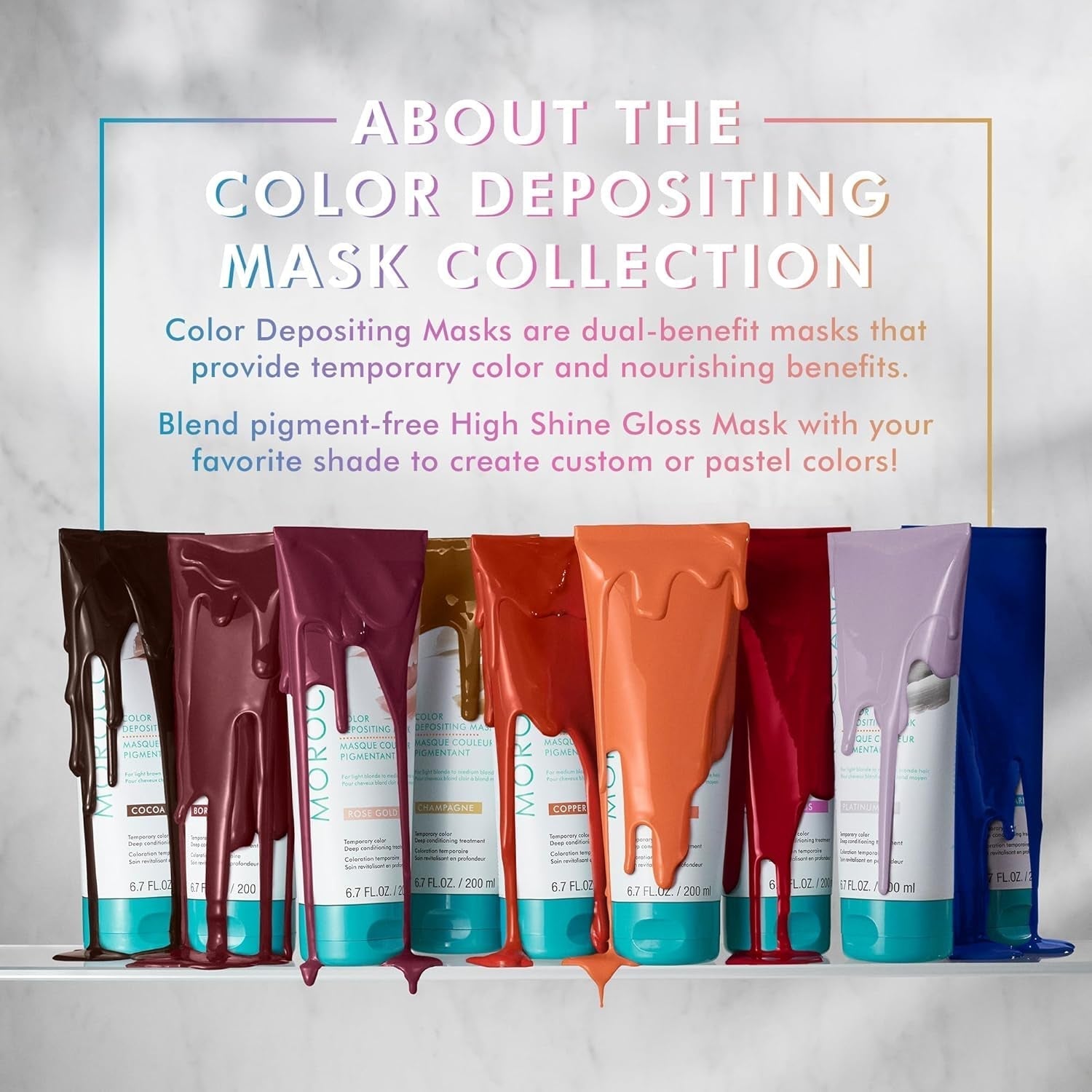 Moroccanoil High Shine Gloss - Mască de depunere a culorii Clear, 200 ml Masca de par Naty Shop