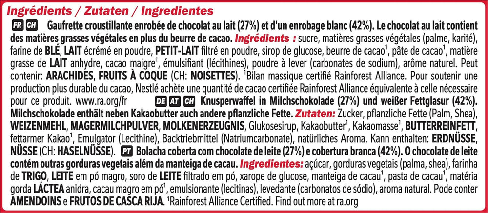 Nestlé Chunky Funky Crispy ostya tejcsokoládéban, 2. csomag (egyenként 4 x 40 g)