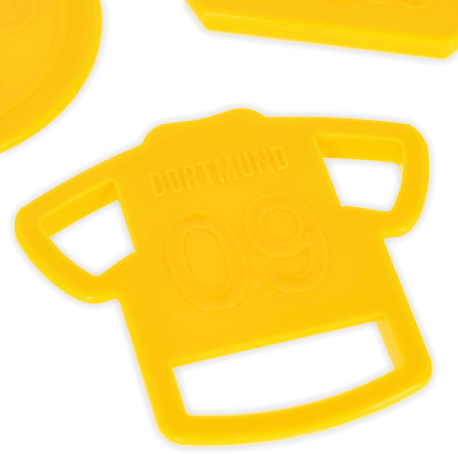 Set de forme pentru biscuiți BVB, 3 piese, Produs oficial Borussia Dortmund, Se poate spăla în mașina de spălat vase, Galben