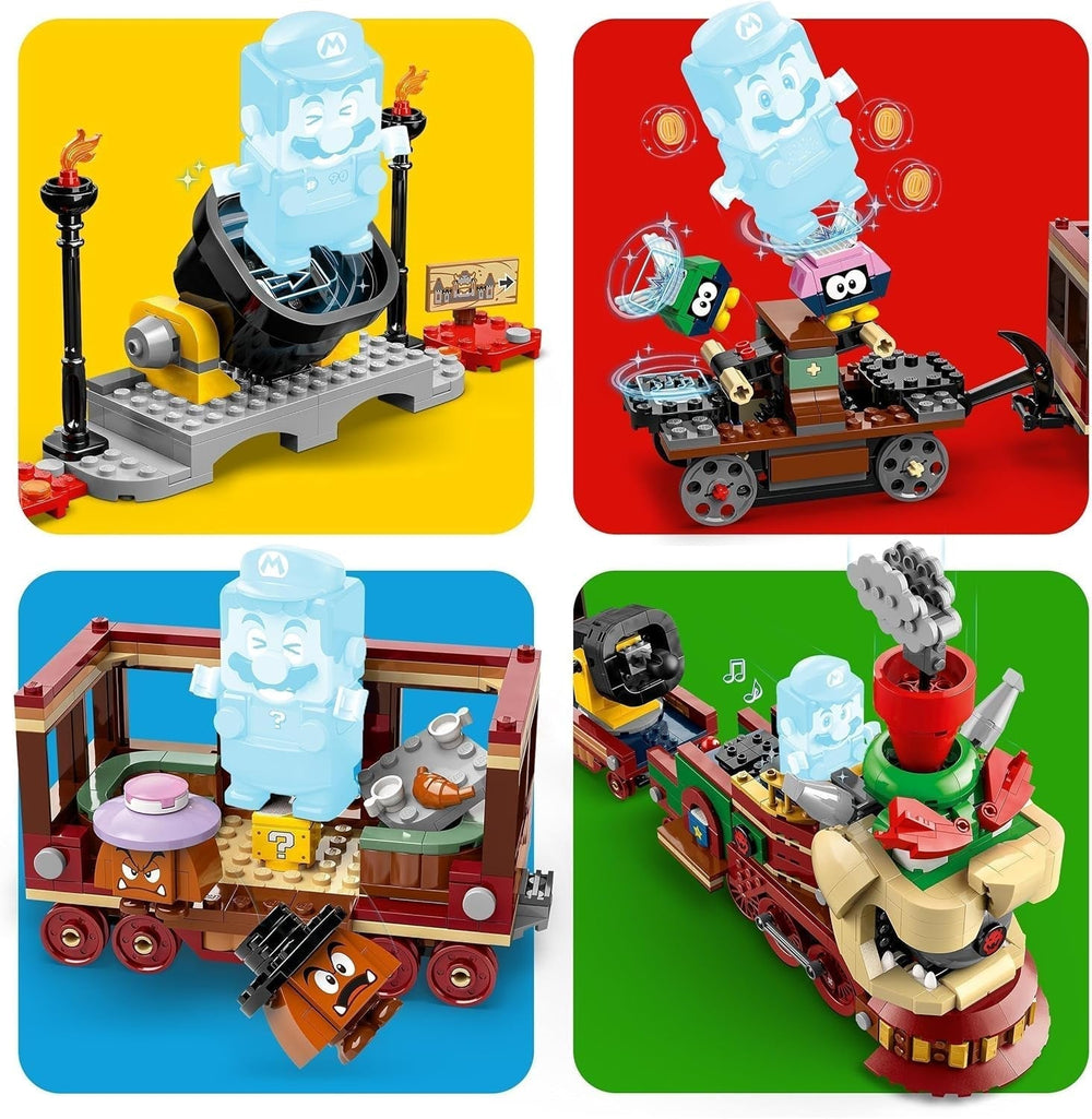 LEGO Super Mario Express Bowser Train Kids Kalandjátékkészlet Hammer Brother 2 gumival és 2 parapunctures Nintendo ajándék fiúknak lányoknak játékosoknak 71437 építőkészlet Besuche den LEGO-Store