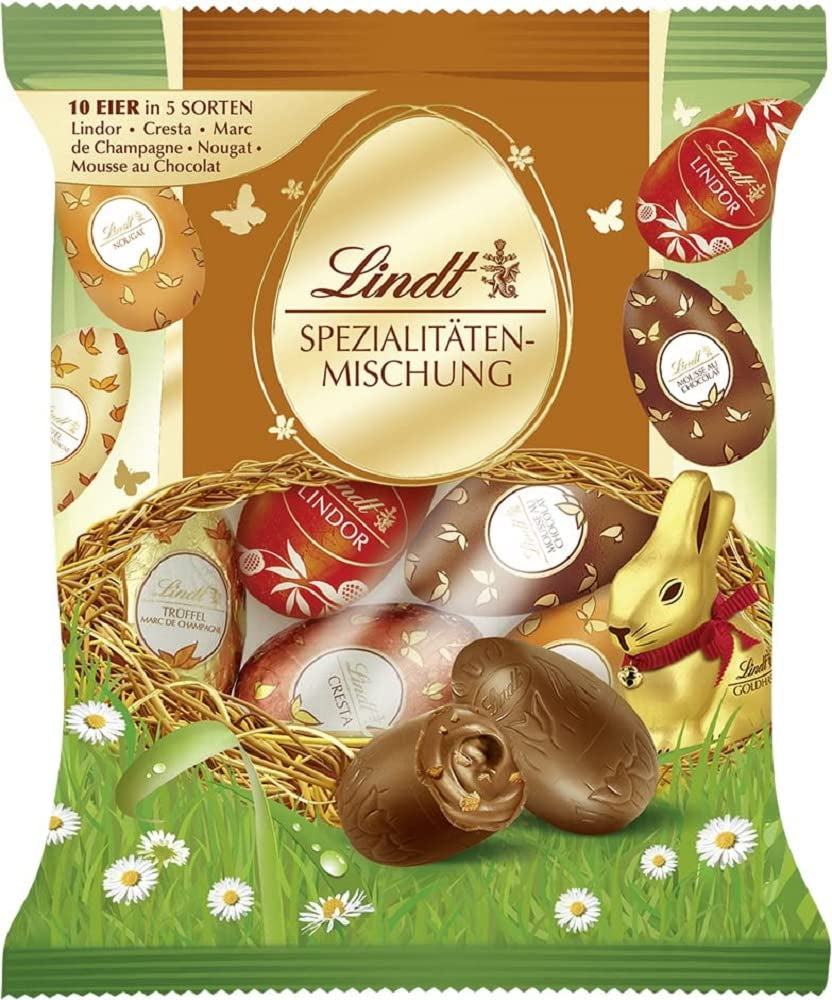 Különleges csokoládé mix | 2 x 180g | Öt fajta teljes tej tojás alkohollal és alkohol nélkül (Eggs Marc de Champagne és csokis szarvasgomba | 3 x 90 g)