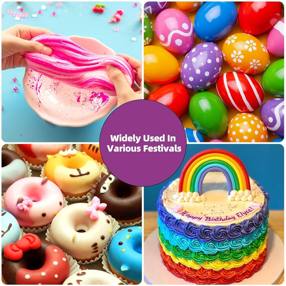 Colorant alimentar 18 culori x 6ml, colorant alimentar lichid, set de coloranți alimentari, culori de copt pentru decorarea torturilor, colorant alimentar pentru torturi, macaroane, glazură, fondant, accesorii de copt DIY