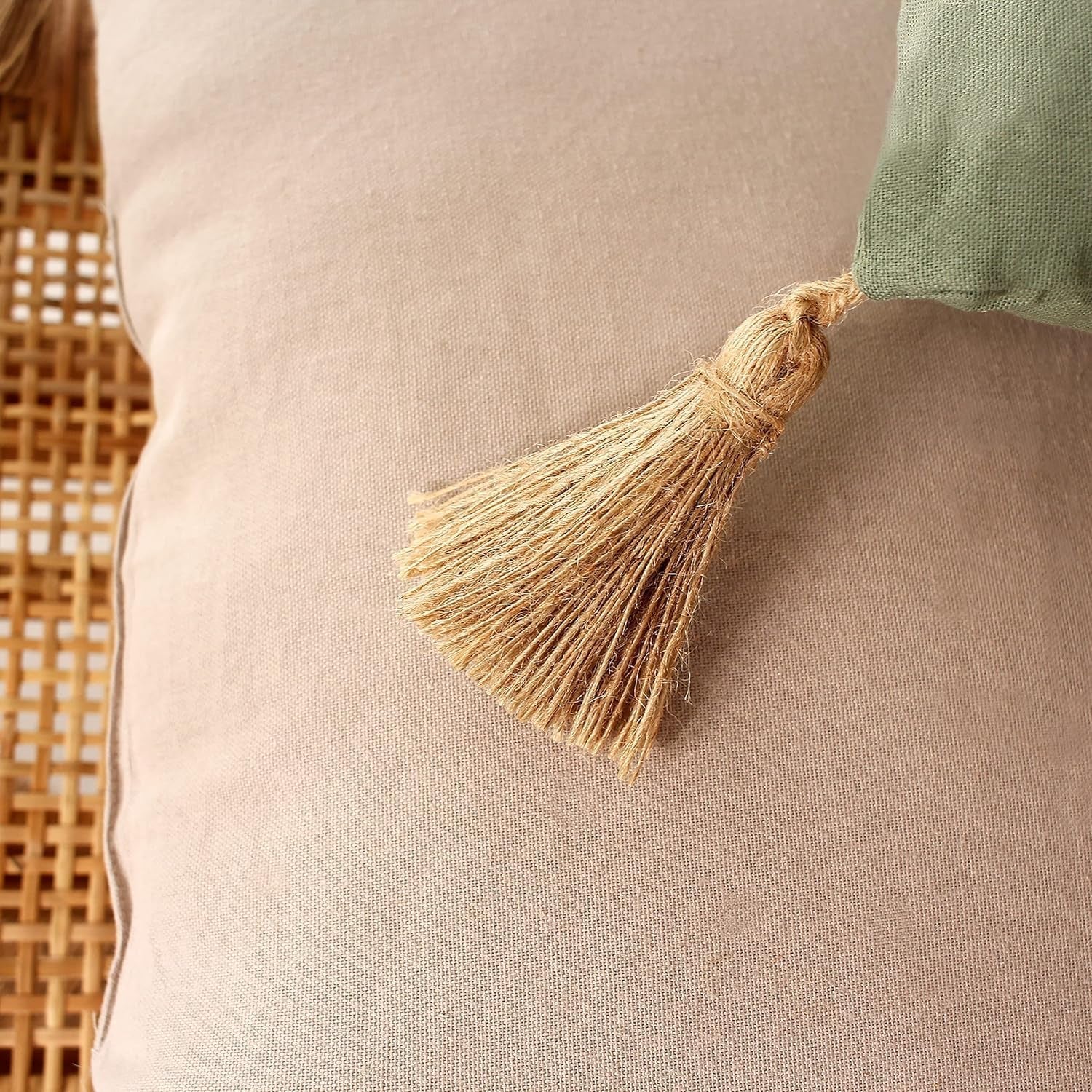 Paplan 4 golyóval, juta, 90 X 190 cm, agyag, 2007AGCHLJT090190, 90 X 190 cm Paplanok és paplanok Naty Shop