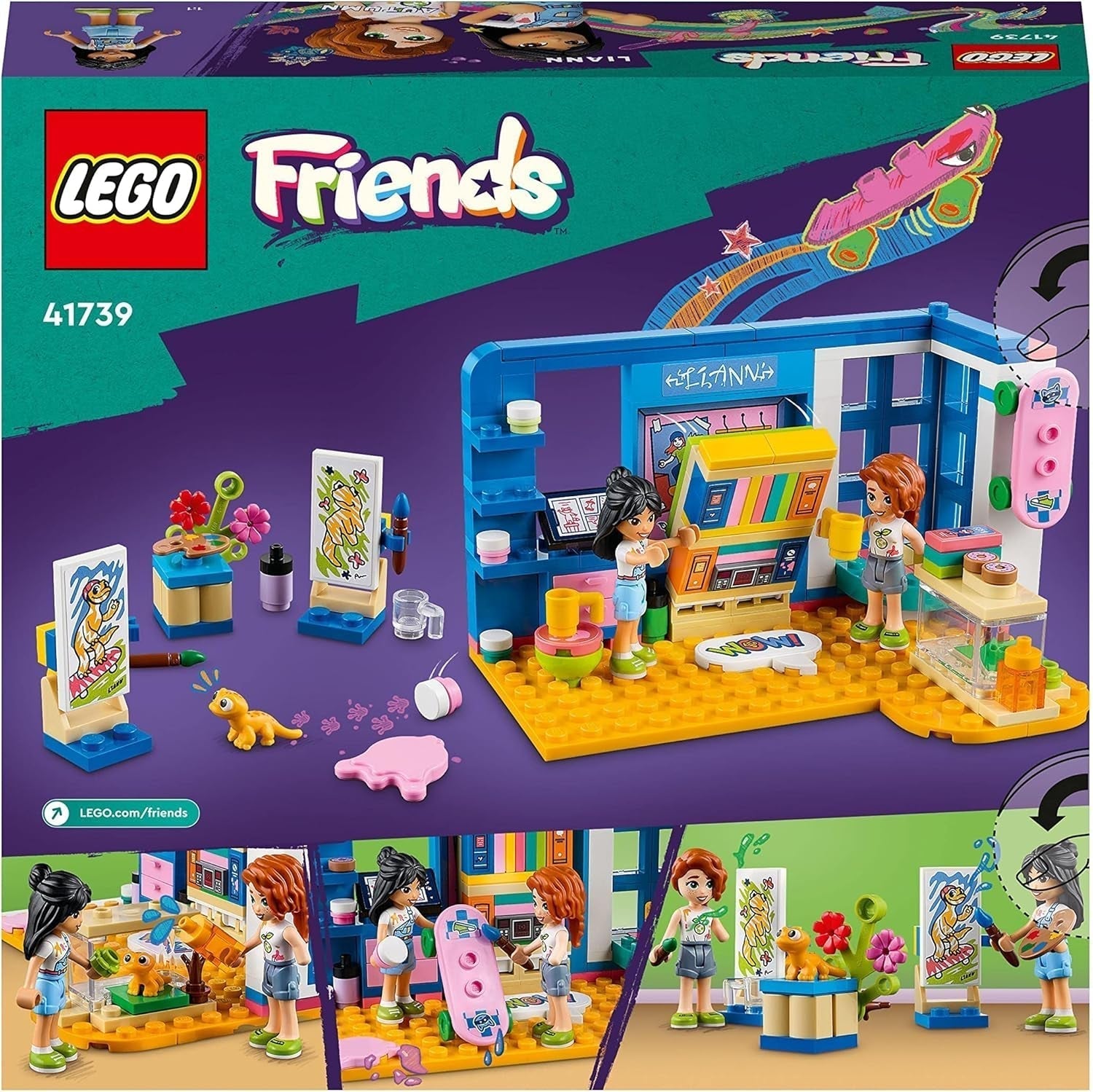 LEGO 41739 Friends Liann szobája, művészeti témájú minijáték, kis gyűjteményi ajándék Liannnal, őszi és kisállat mini babák 2023 sorozat építőkészletei Besuche den LEGO-Store
