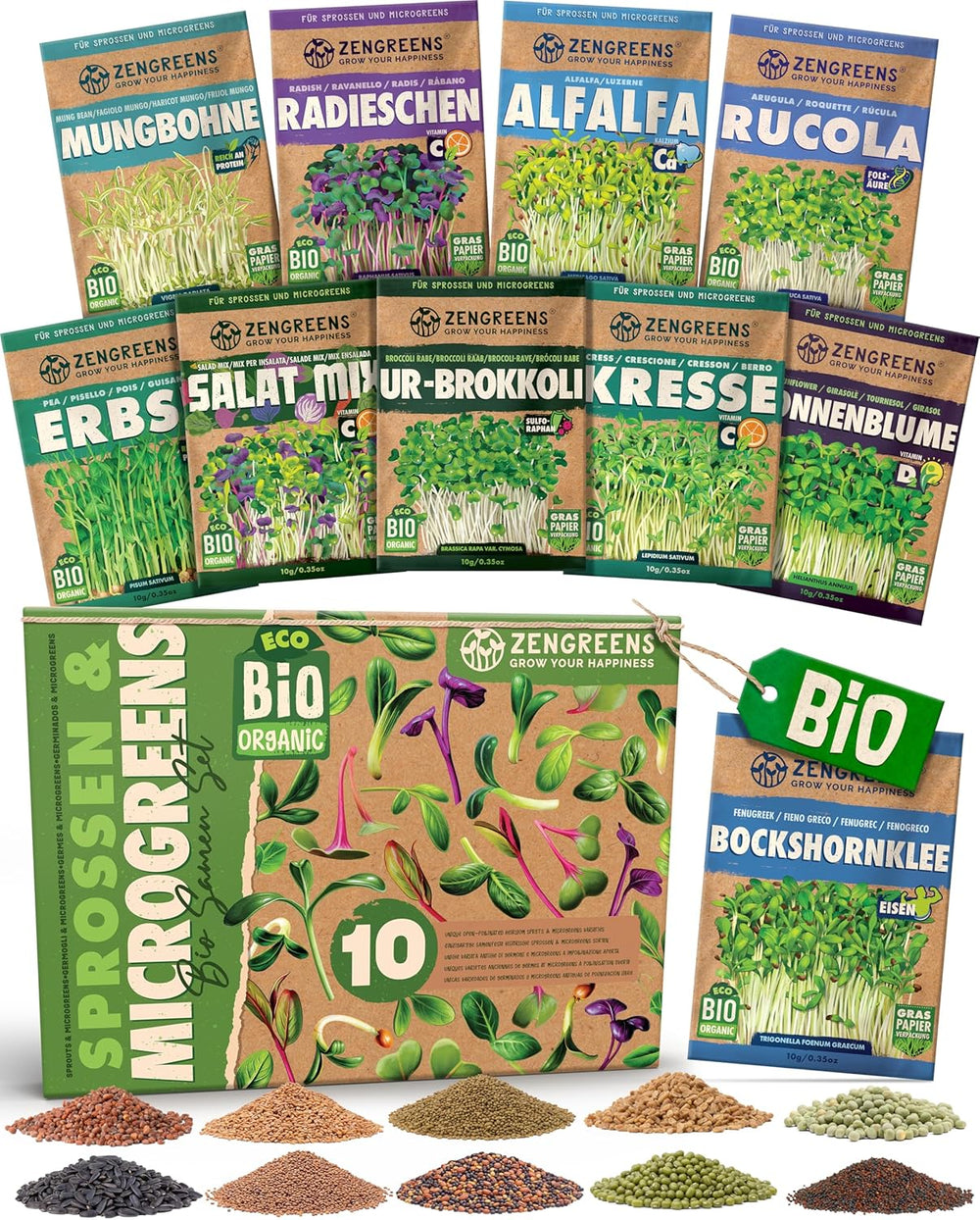 Bio bazsalikommagok 6-6 db-os készletben a könnyű termesztéshez kertben, erkélyen vagy emelt ágyásban - Vetőmagok - Palánták