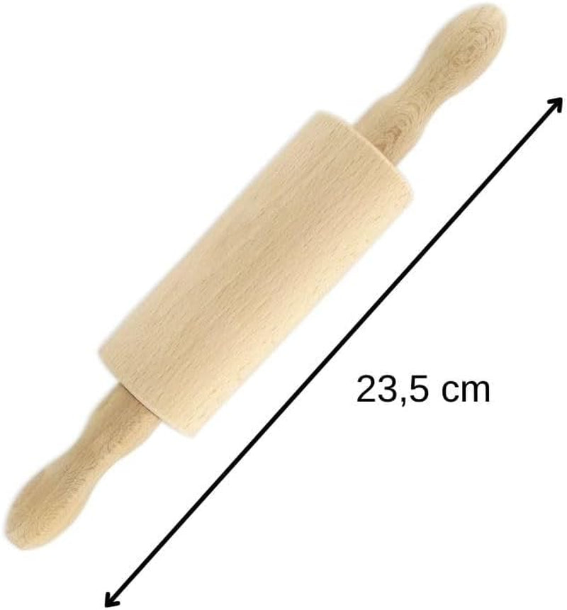 Fackelmann 521146 Nudelholz klein Holz Nudelholz Holz 23,5 x 4,5 cm barna