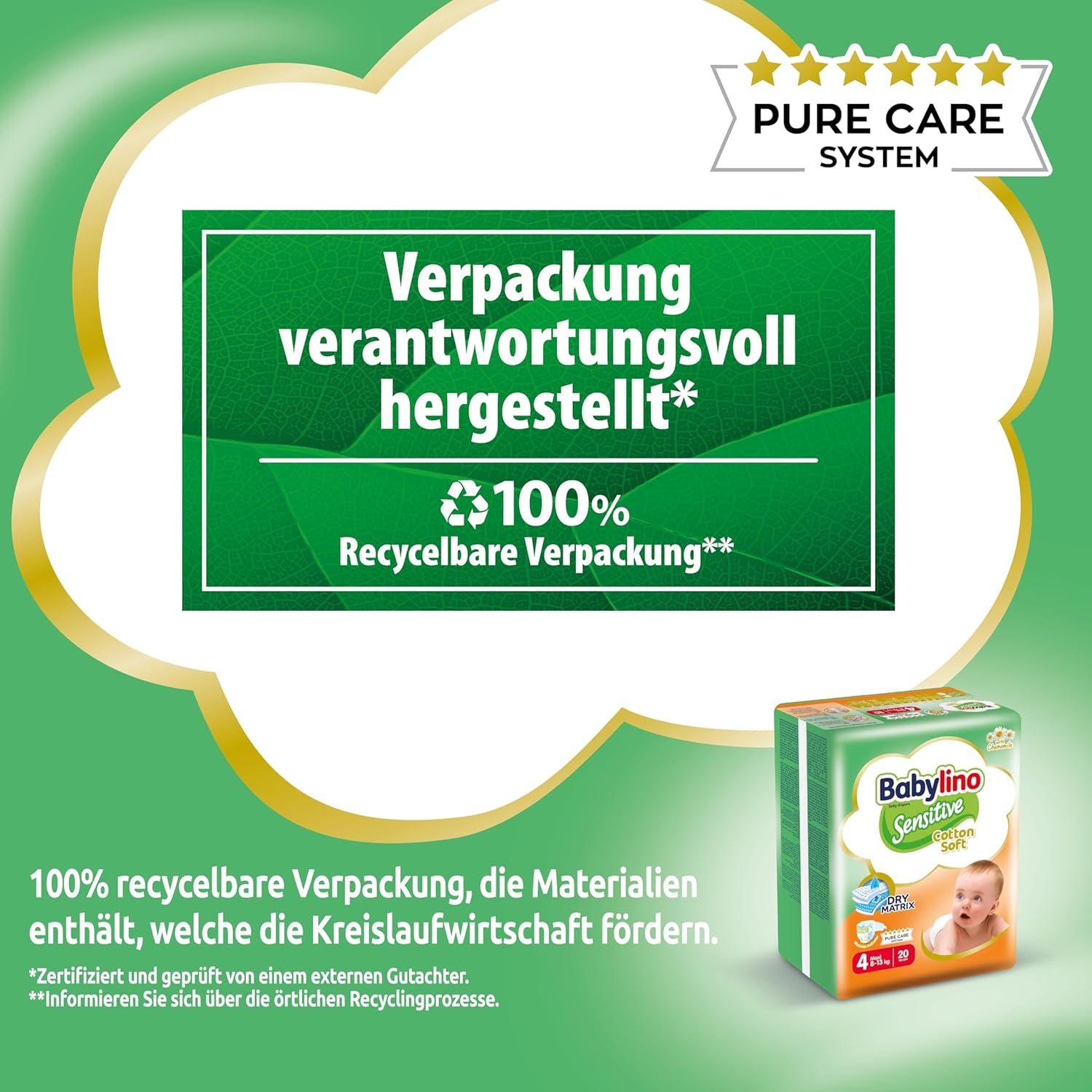 Babapelenka Sensitive 4-es méret, Maxi (8-13 kg), 20 db