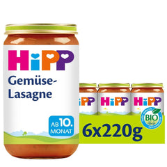 Hipp Pasta Bambini - Lasagna zöldségekkel, 6 db (6 x 220 g) Mother and Child Naty Shop csomag