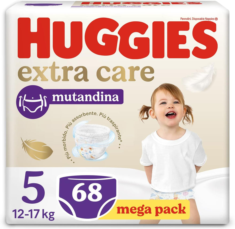 Huggies Extra Care pelenka, ultra nedvszívó, 5-ös méret (12-17 kg), 68 db