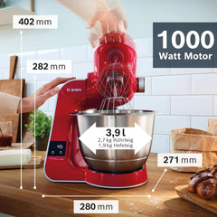 Konyhai robotgép Bosch Series 4 MUM5X720, integrált mérleg, rozsdamentes acél tál 3,9 l, keverő 1,25 l, 1000 W Tartozékok Élelmiszer és szoptatás Bebe Naty Shop