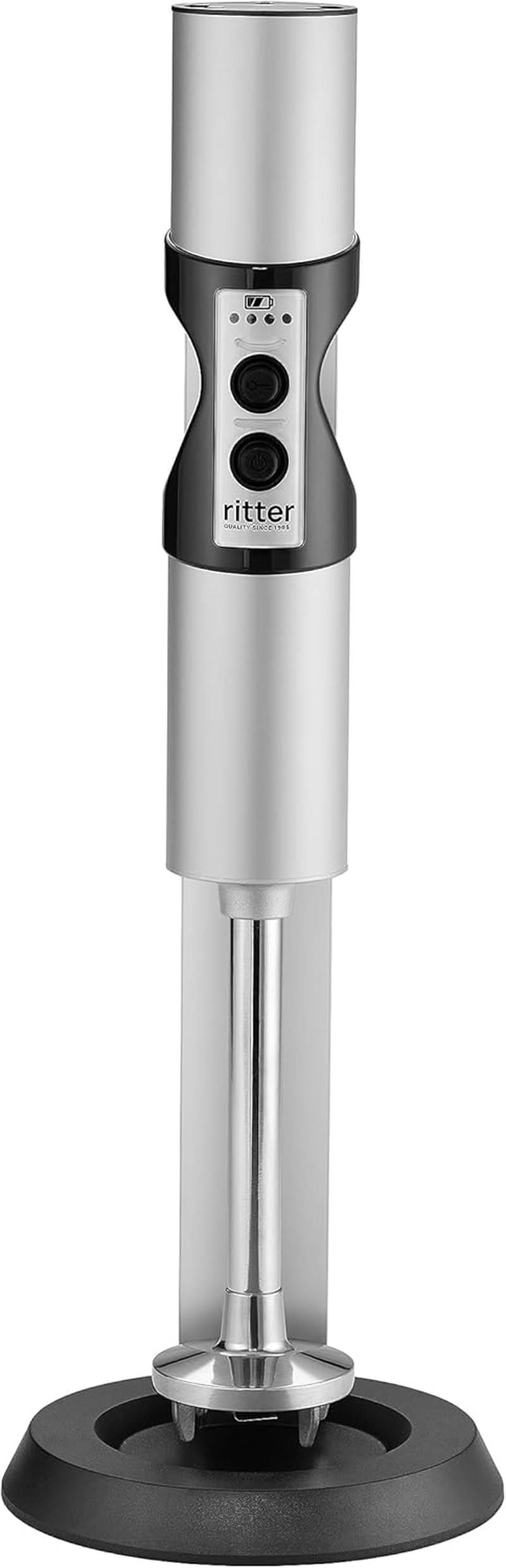 Ritter Stilo 7 plus Kabelloser Stabmixer, Pürierstab Mit Akku Aus Vollmetall, Made in Germany, Silver Kitchen Naty Shop Stilo 7