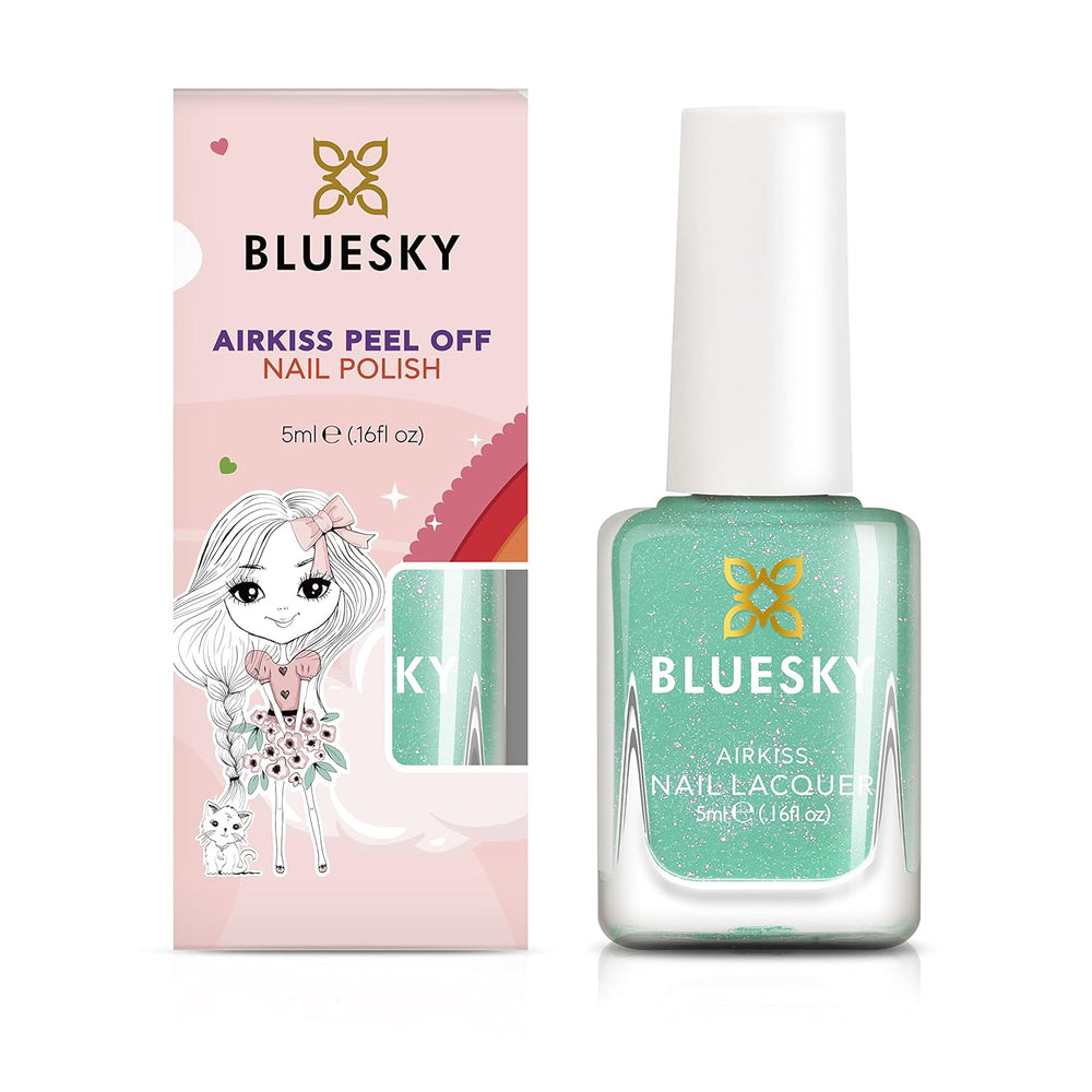 Bluesky Kids körömlakk - Turquoise Splash, Türkiz zöld. Easy Peel Off, nem mérgező vízbázisú, nem sikló körömlakk gyerekeknek 5 ml