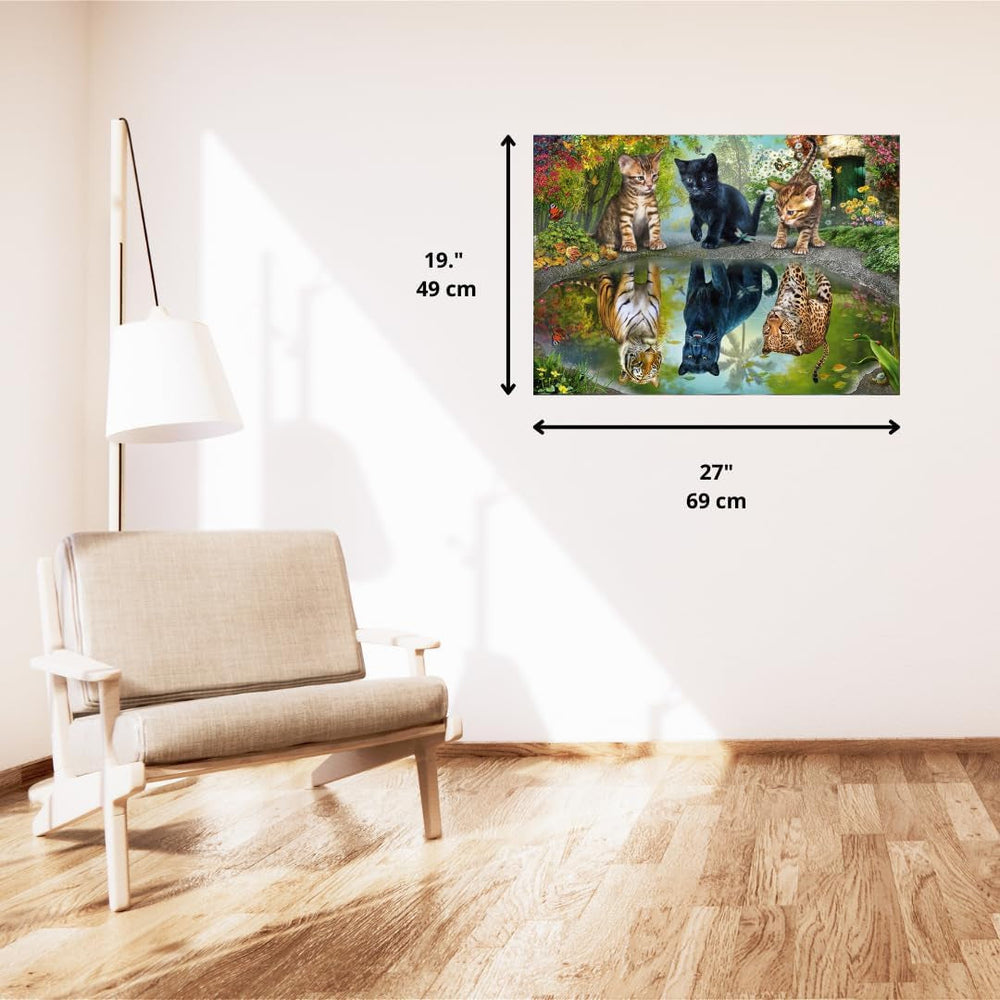 Schmidt Spiele 57392 Dream Big, pisici, puzzle jigsaw 1000 piese Puzzle Naty Shop