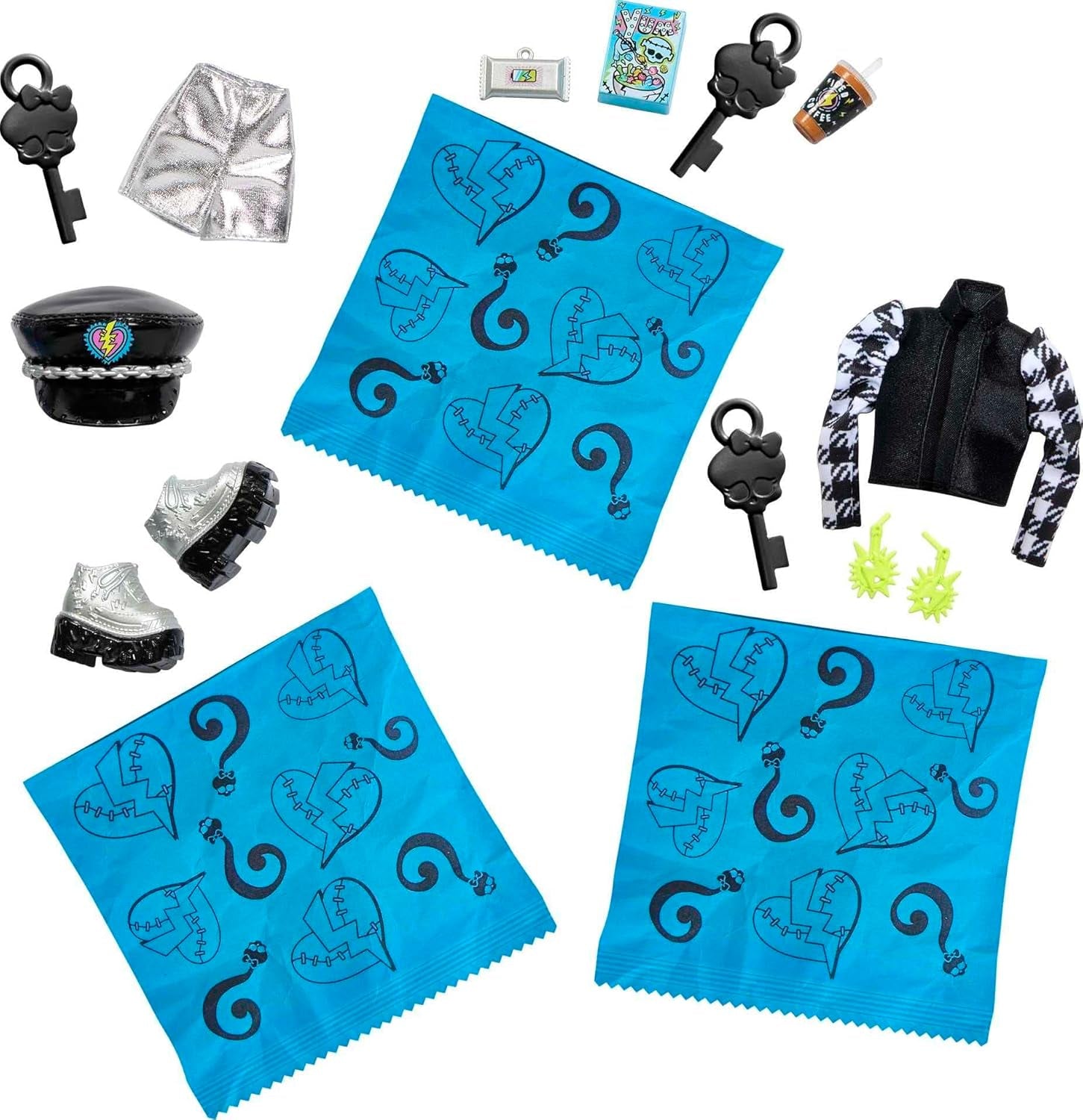 Monster High HKY62 - Puppe und Modeset, Frankie Stein mit Spind und über 19 Zubehörteilen, Skulltimate Secrets, Puppen Spielzeug für Kinder ab 4 Jahren
