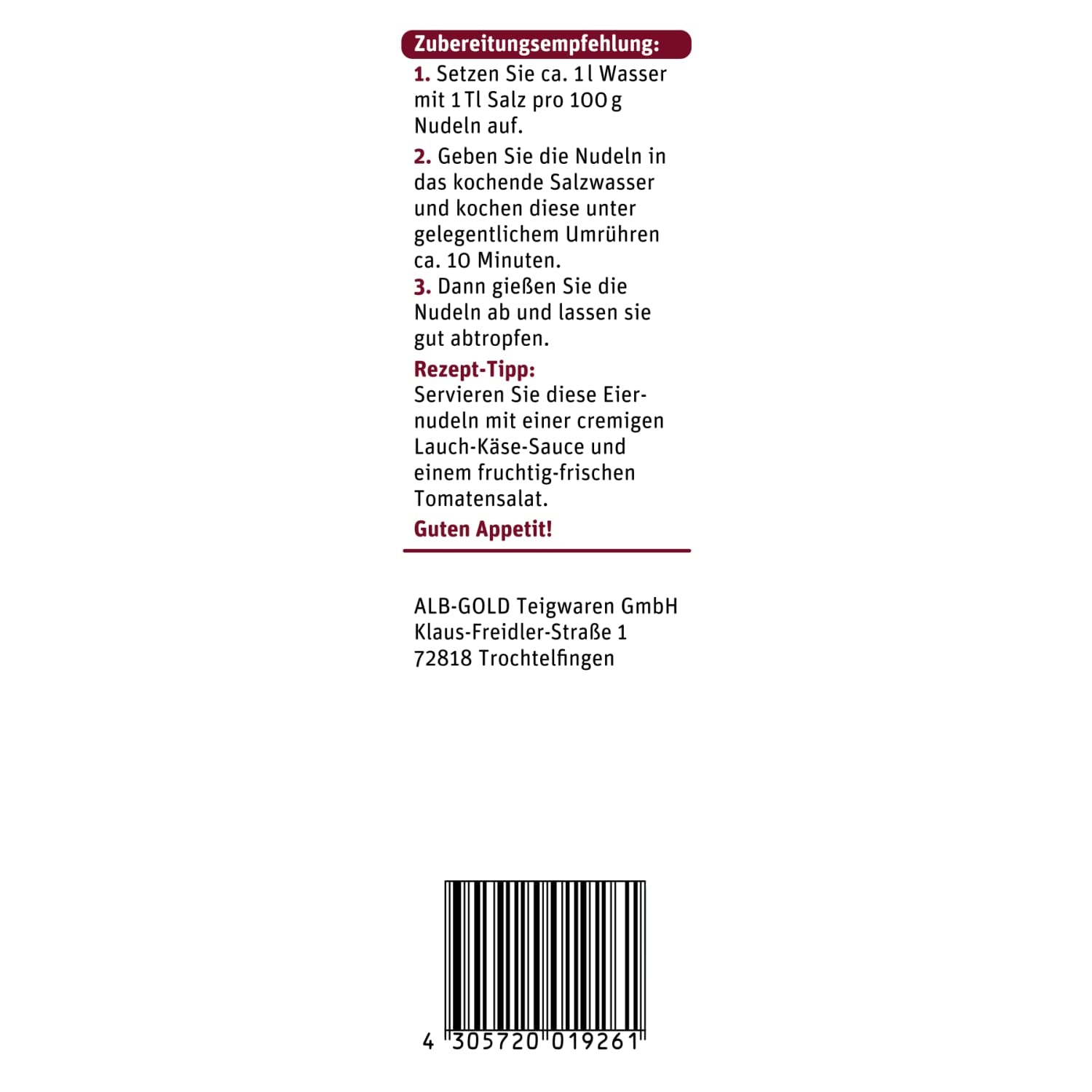 tegut... Tojásos tészta Waves - Szalagtészta, 1 x 500 g