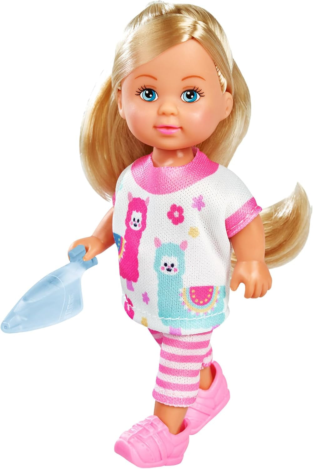 Simba Evi Love Home Puppe – Ankleidepuppe mit 2in1 Staubsauger, Haushalts Rollenspiel mit Zubehör, kleine Modepuppe zum Spielen, 12 cm, ab 3 Years
