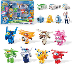 Super Wings Transform-A-Bots World Airport Crew - Seria 1 - Crew Collector's Pack - 15 figuri de jucărie - Figuri de 5,1 cm Action figures Naty Shop S1-15 Cifre