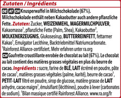 Nestlé KitKat klasszikus csokoládészeletek tejcsokoládé ropogós ostyaszeletek, 24 csomag (24 x 41,5 g)